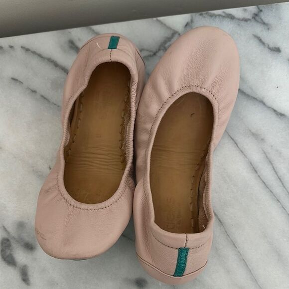 Tieks Pink Leather Ballet Flats Sz 5 - Picture 1 of 14